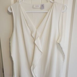 Chico's tank/blouse size 2 / size L, white/off white/cream color